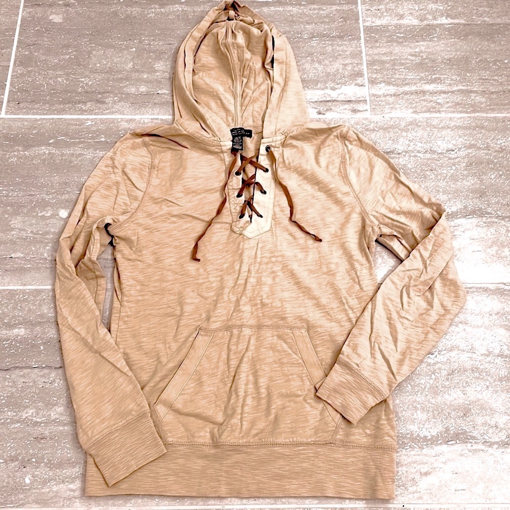 LRL Lauren Jeans Co. Ralph Lauren Tan Long Sleeve Top, Size XS